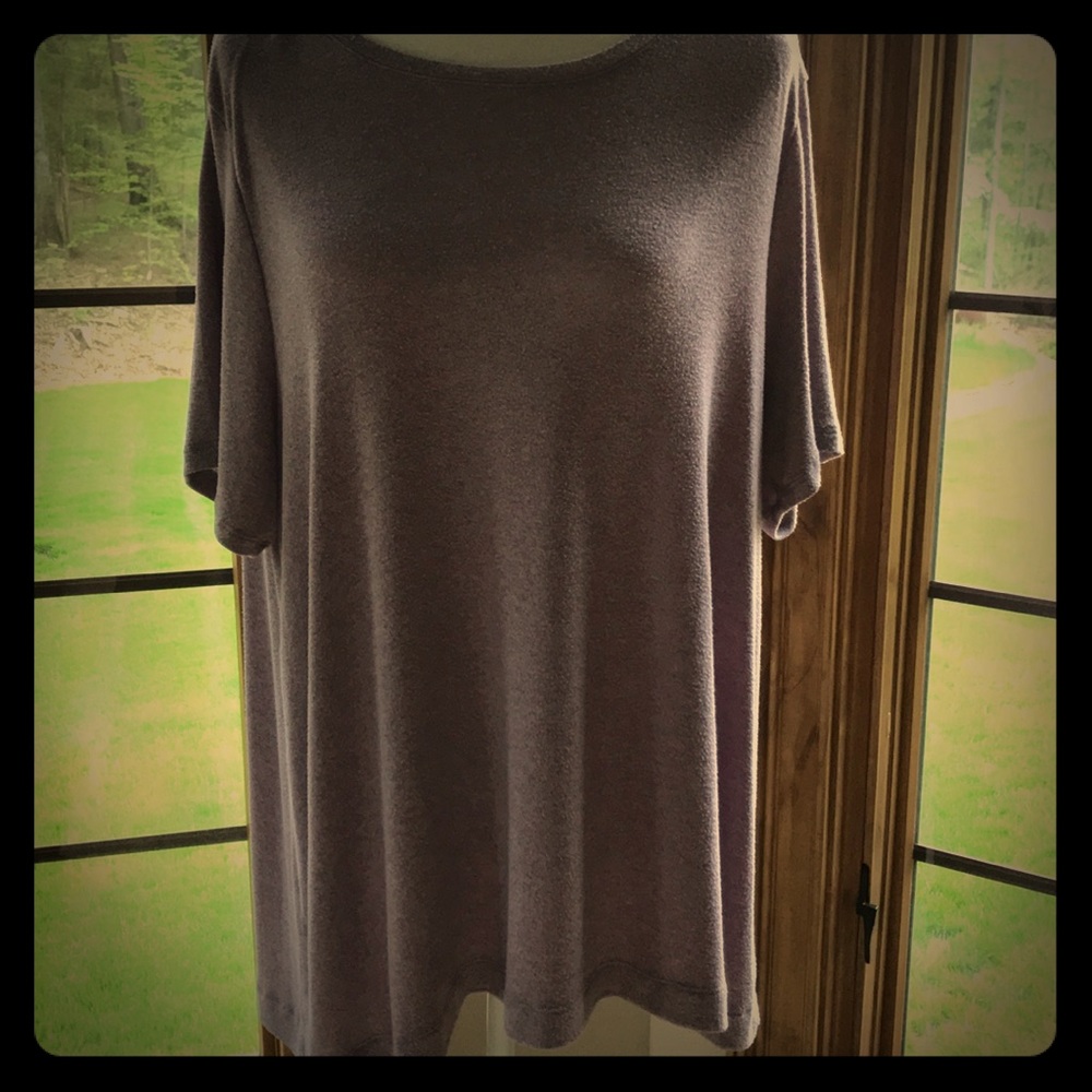 Old Navy Luxe heatherd pink shirt
